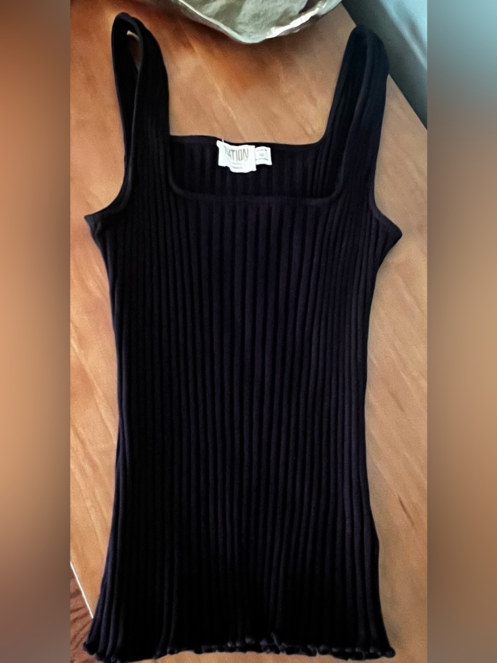 Nation LTD Medium Black Ribbed Tank